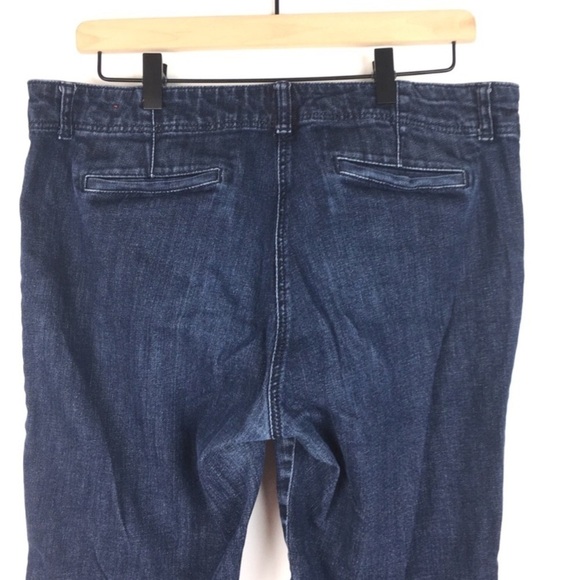 TALBOTS Jeans Modern Slim Crop Dark Wash Stretch Denim Petite Plus Size 14P / 32 - Picture 5 of 8